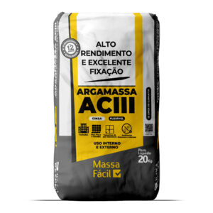 Argamassa ACIII Cinza Massa Fácil 20Kg