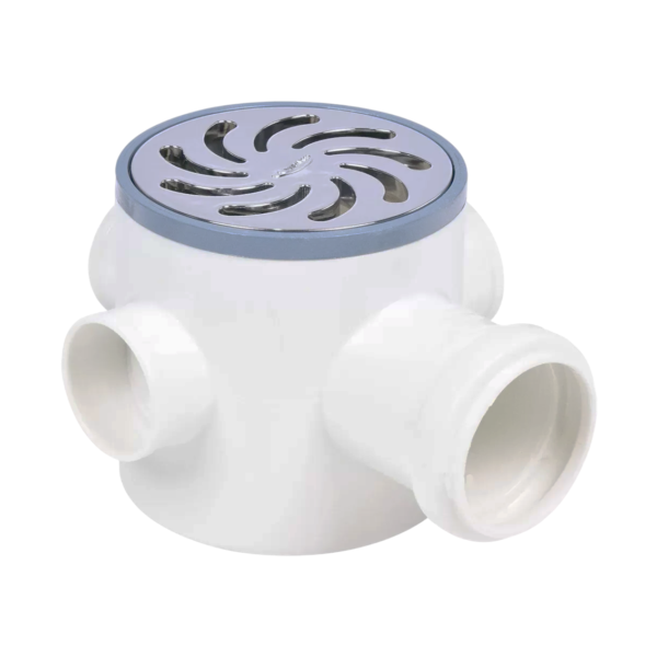 Caixa Sifonada Grelha Cromada Redonda Dn100x100xdn50 (Cromada) Amanco