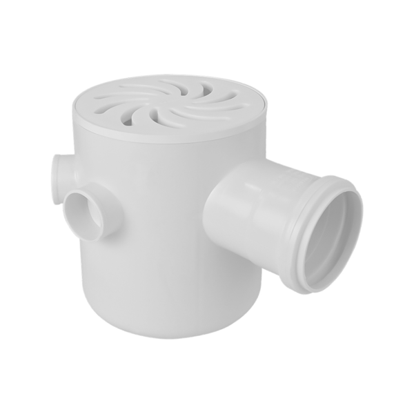 Caixa Sifonada Grelha Branca Redonda Dn100x150xdn50 (Branca) Amanco