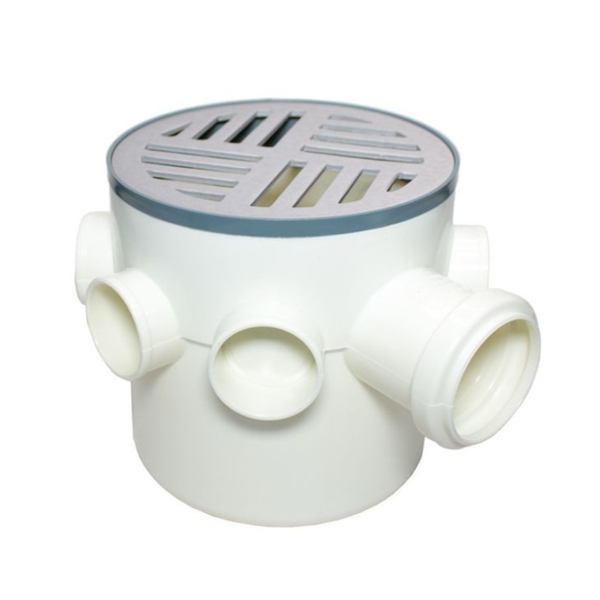 Caixa Sifonada Grelha Cromada Redonda Dn150x185xdn75 (Cromada) Amanco