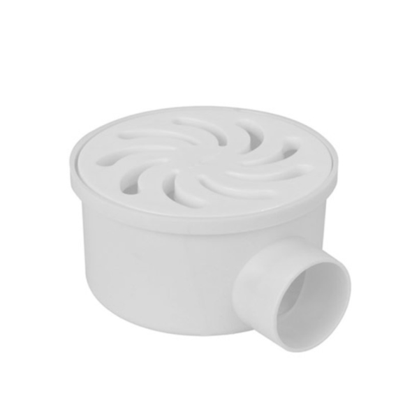 Ralo Terraço Cil Grelha Branca Redonda Dn100xdn40 (Branca) Amanco