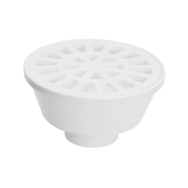 Ralo  Sifonado Grelha Branca Redonda Dn100x38xdn40 (Branca) Amanco