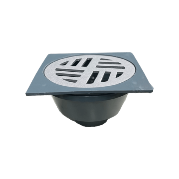 Ralo Sifonado Porta Grelha Quadrado Grelha Cromada Redonda Dn100x45xdn40 (Cromada) Amanco