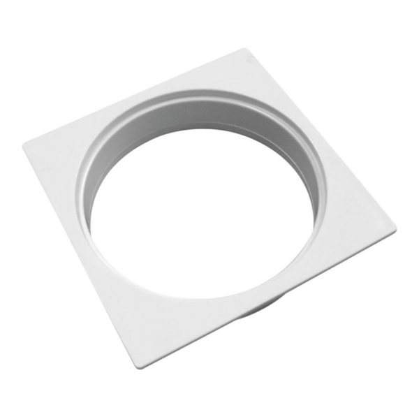 Porta Grelha Quadrada P/Grelha Redonda Dn100 Branco Amanco
