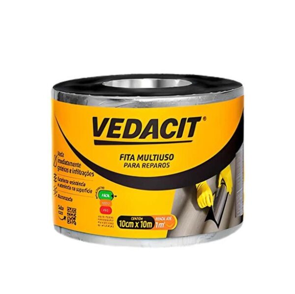 Fita Multiuso Adesiva Rolo 10cm X 10m Vedacit
